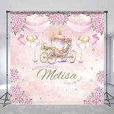 Lofaris Carriage Little Princess Custom Baby Shower Backdrop